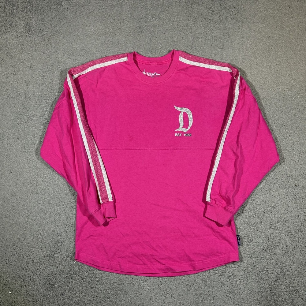 Disneyland Parks Resort Glitter Spirit Jersey Adult Small Hot Pink #3540